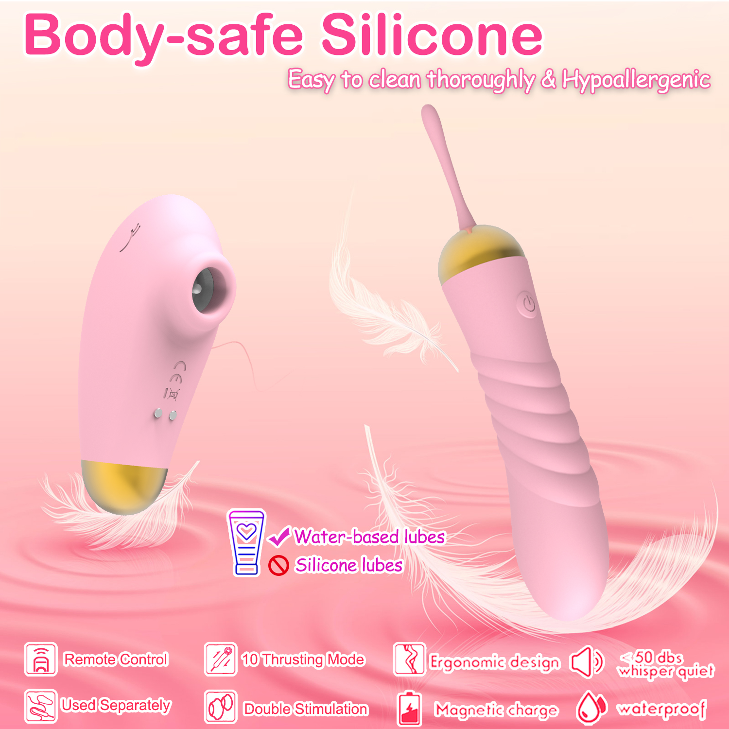 Vibrator Clitoral Licking Sex Toys Thrusting Dildo Personal Massager Suction Adult Products Accessories Remote Control for Couples Women Clit G Spot Stimulation Sexual Pleasure Tool