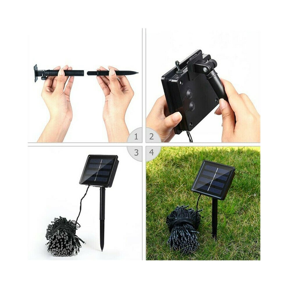 100LEDs Solar Garland Christmas Decoration Garden Outdoor String Light Multicolour