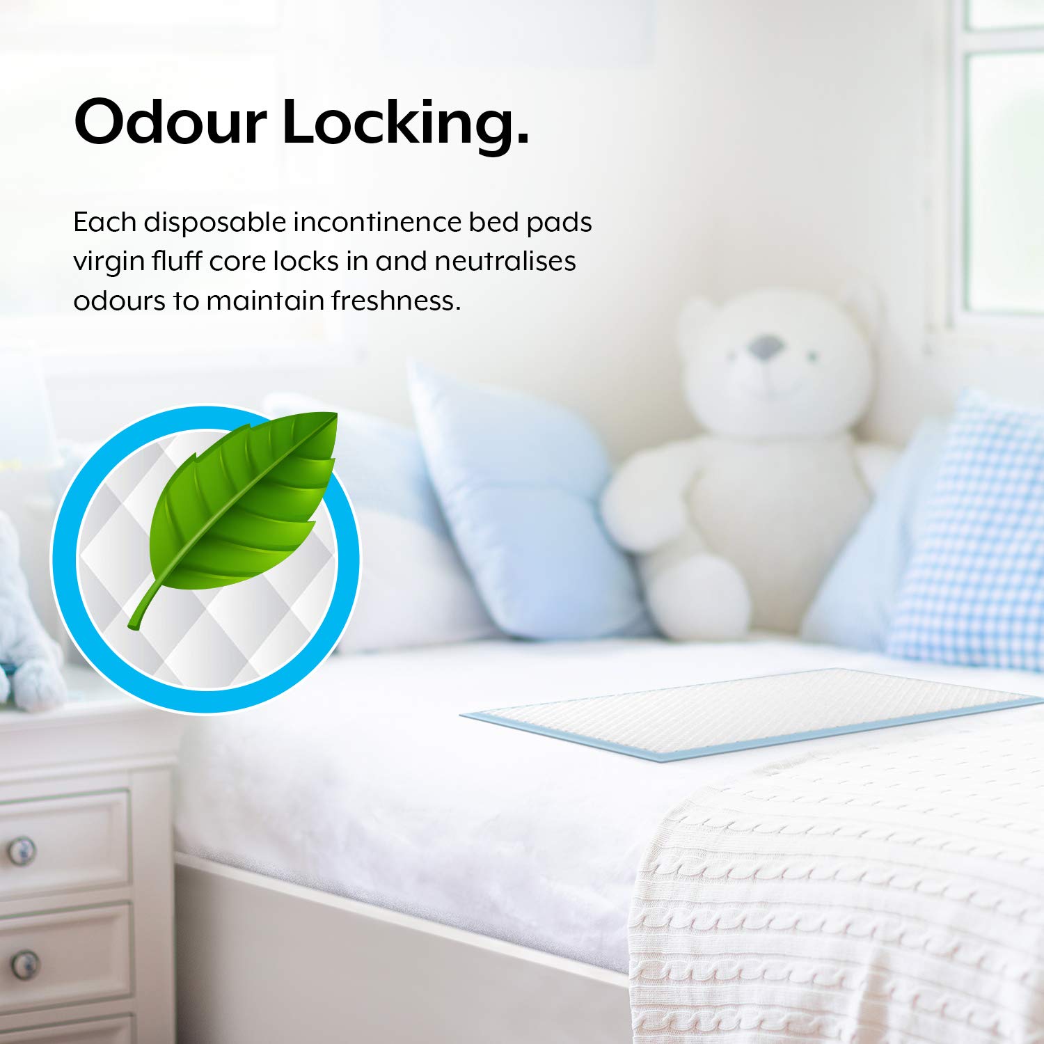 20Pcs Professional Disposable Incontinence Bed Pads | Absorbent Waterproof Protective Mats for Mattress 90cm x 60cm