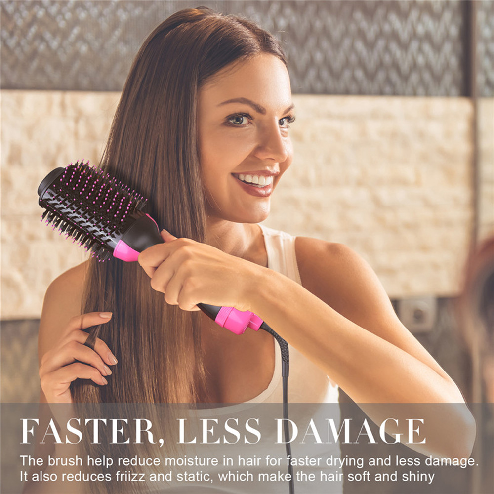(UK ) 2 in 1 Hair Dryer Rotating Hot Hair Brush