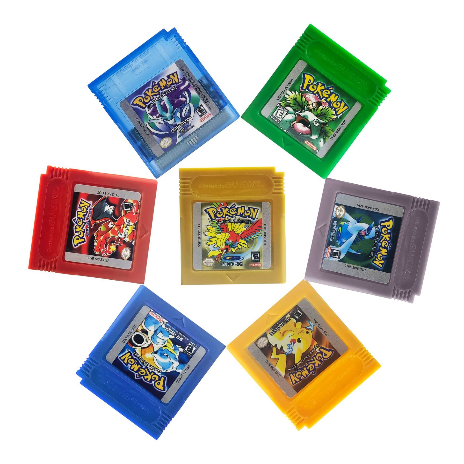 (Red version) Pokemon Game Cards Compatible with Nintendo GB GBC Game Card Classic Interesting Games Toys