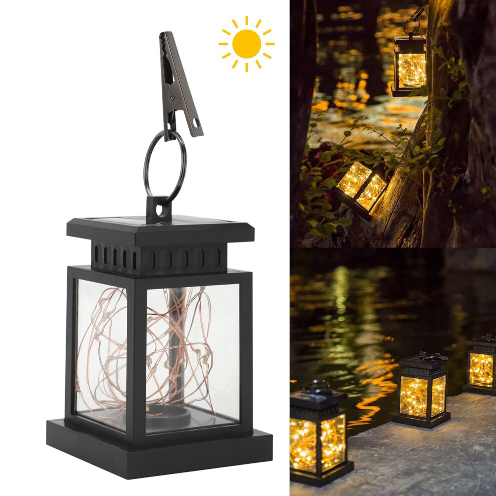 LED Solar Powered Hanging Lantern Lights Outdoor Garden Table Lamp