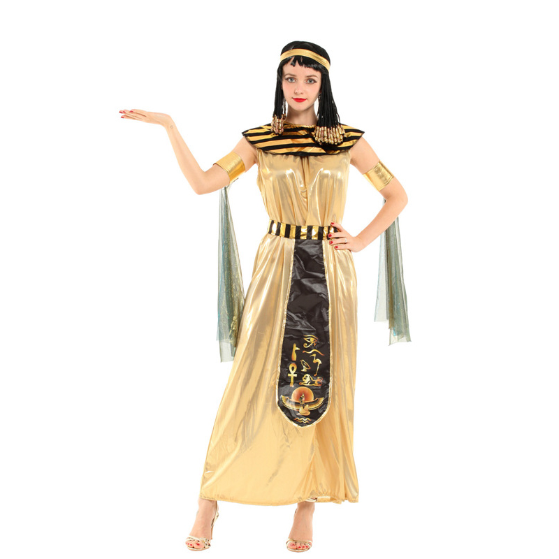 (155~165cm) Adults Cleopatra Fancy Dress Egyptian Costume Womens Ladies Egypt Goddess Outfit