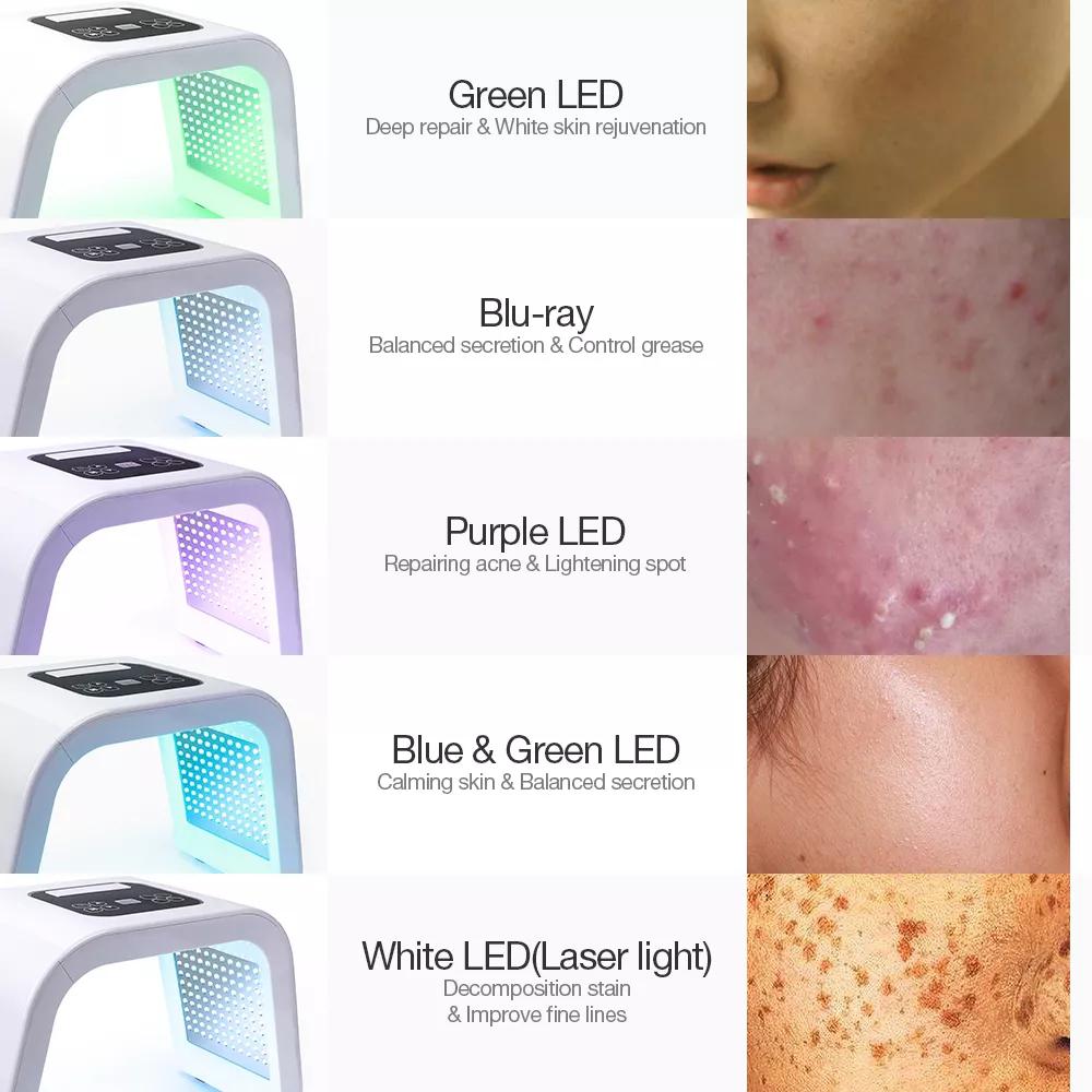PDT LED Skin Therapy Light Mask Face Skin Care Tools  Beauty Health Facial Masks Wrinkle Remove Spa Household Skin Rejuvenation Use 7 Colors