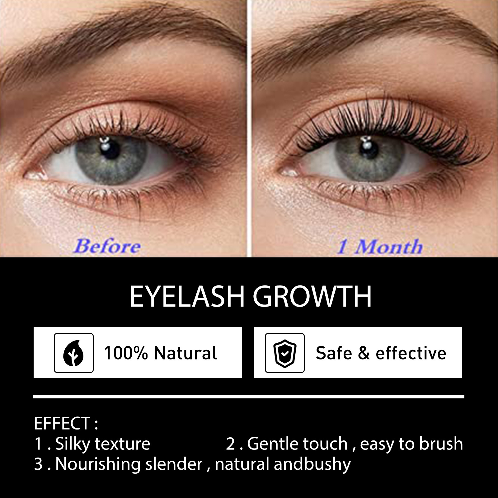 Eyelash Growth Serum Eyebrows Temples Hairline Enhancer Lashes Essence Enhancement Care Lengthening Nourishing Repair Curling Fuller Fast Thicker