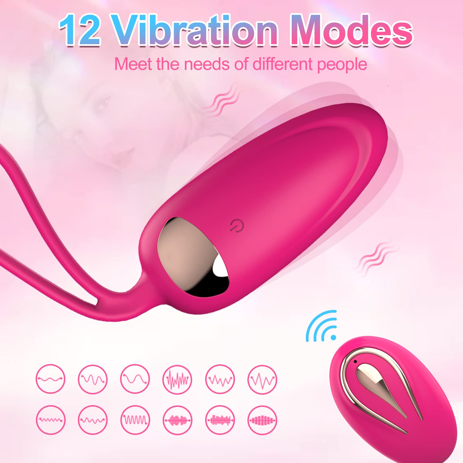 (Purple) Bullet Vibrator Wireless Vibrating Eggs Clitoral Wearable Love Balls Adult Sex Toys for Women Couples with Remote Control for G-Spot Stimulation