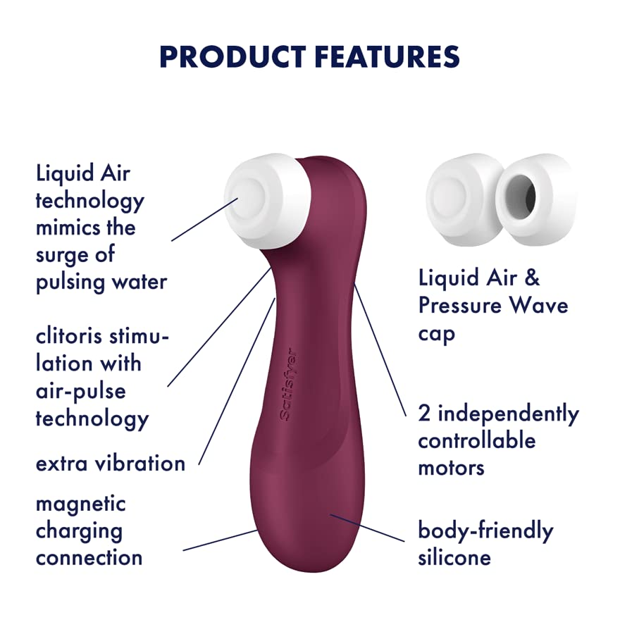 (Black) Satisfyer Pro 2 Generation 3 Liquid-Air Technology Vibrator Erotic Dildo Aadult Sex Toy Gift for Women Clitoral Stimulation Pressure