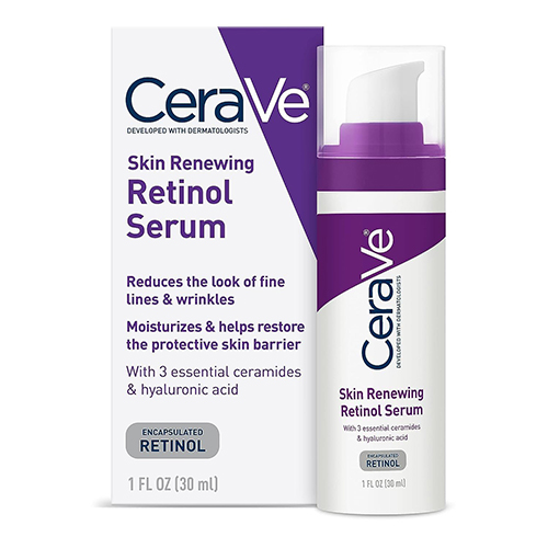 CeraVe Anti Aging Retinol Serum Cream Serum for Smoothing Fine Lines and Skin Brightening With Retinol Hyaluronic Acid Niacinamide and Ceramides