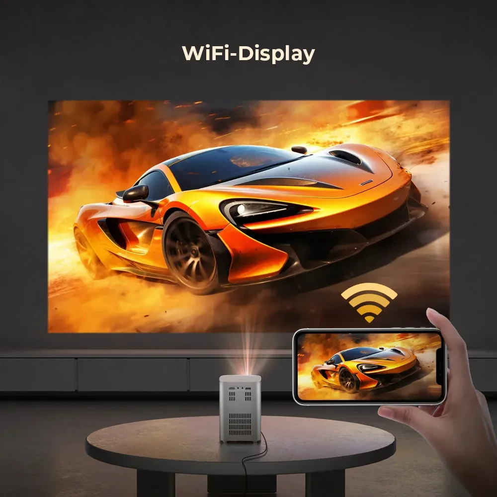 Portable Projector LED Smart Android 11.0 Wifi Home Theater Video Projector for Full HD 1080P 4k Cinema Smartphone