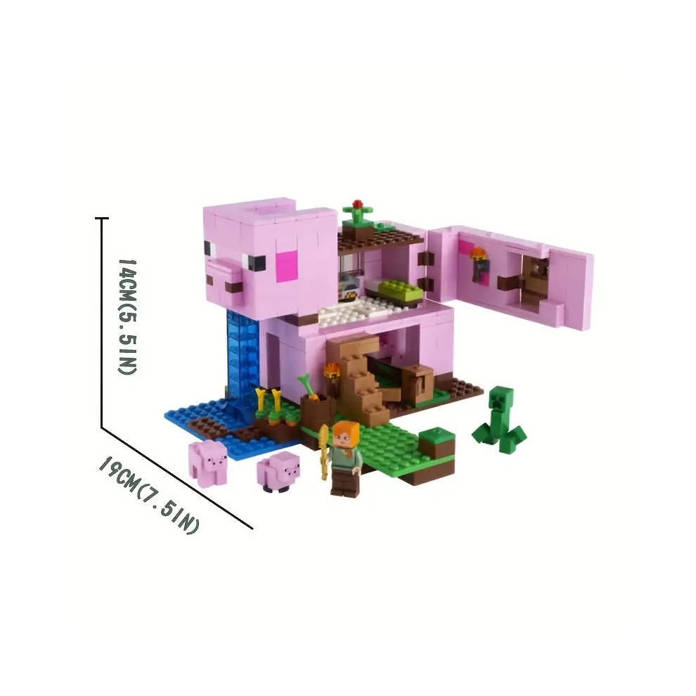 Minecraft The Pig House Blocks Educational Bricks fit for LEGO Toys Gift