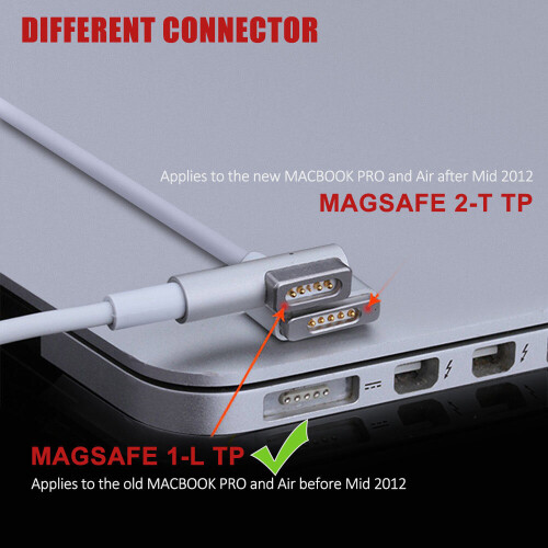 Macbook Pro Charger,60W Magsafe L-Tip Laptop Power Adapter for Apple Macbook Pro 13-inch