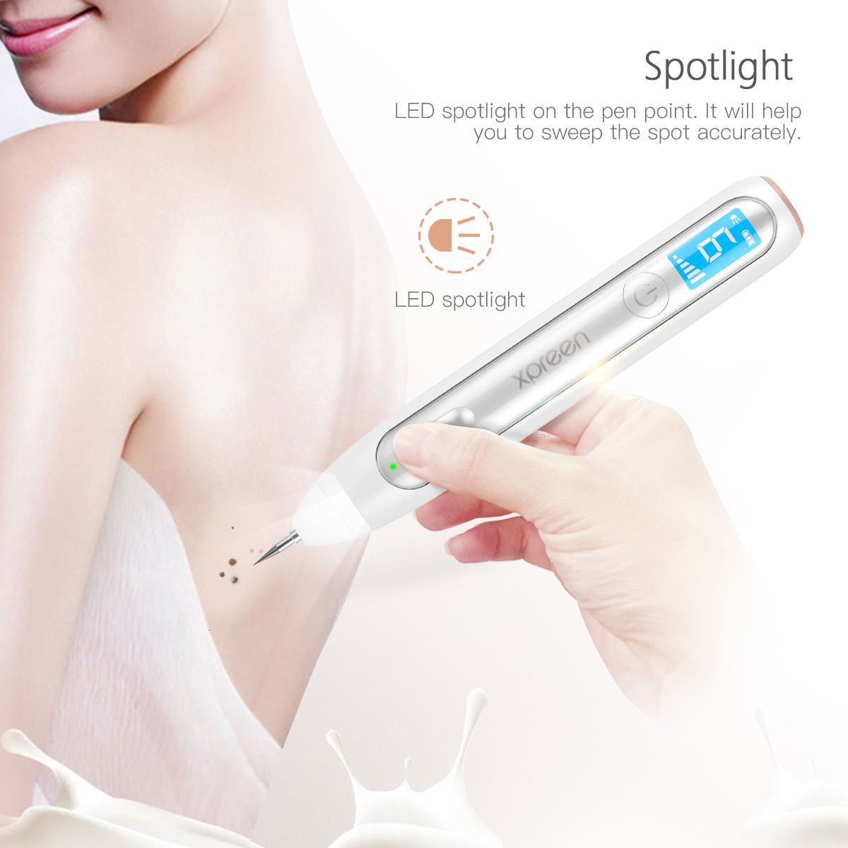 Laser Plasma Pen Freckle Mole Dark Spot Wart Tag Remover LCD Display Spot Tattoo Nevus Remaval Tools Facial Skin Tag Removing Machine Beauty Care Device