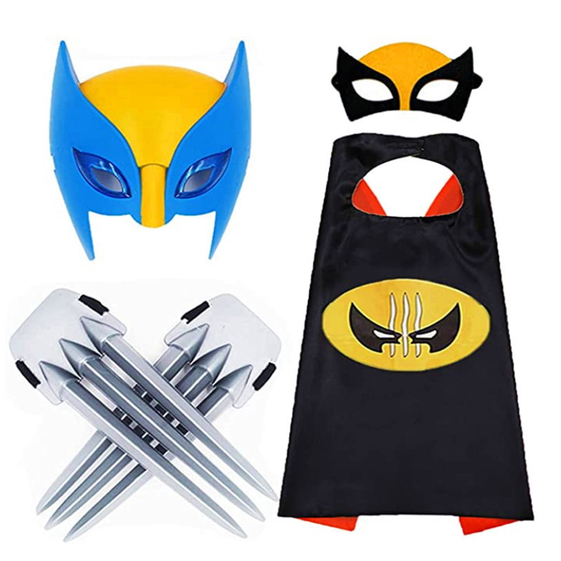 Marvel Wolverine Costumes Claw X Men Blade Paw Cosplay Cloak Mask Superhero Weapons Logan Halloween Costume Dress Up Props Birthday Christmas Gift Toy