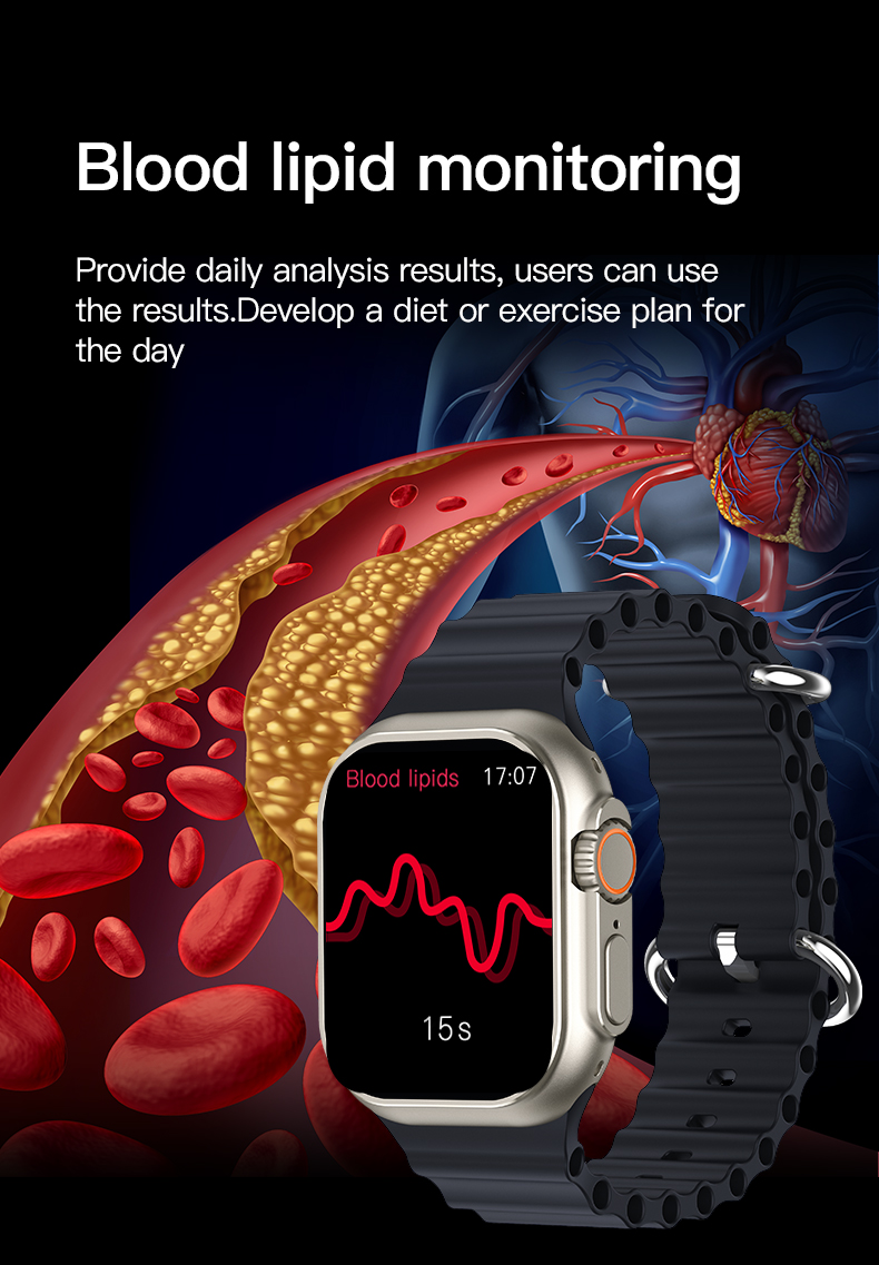 (Orange) Smart Watch For Men Women Heart Rate Blood Pressure Bluetooth Fitness Tracker SmartWatch for Android IOS