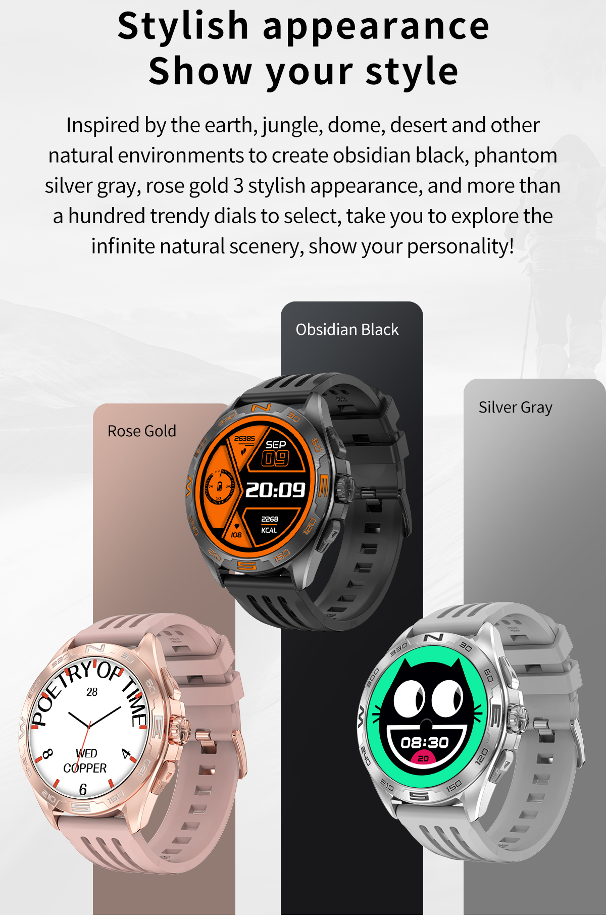 (Black) Smart Watch 1.43inch Amoled Screen Bluetooth Call Music Player Health Monitoring Sports Tracking Men Women Smartwatch for iPhone Android