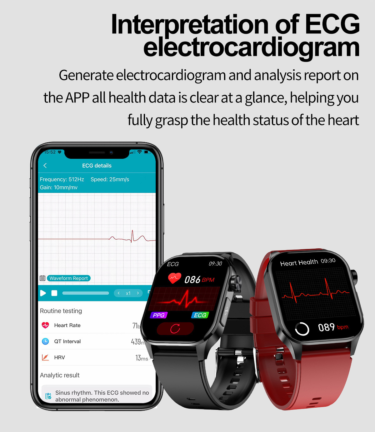 (Black Silicone	) Smart Watch 2.04 Inch AMOLED Smart Watches Waterproof Smartwatch Fitness Tracker Heart Rate Blood Oxygen Sleeping Monitor for Android iOS Phones