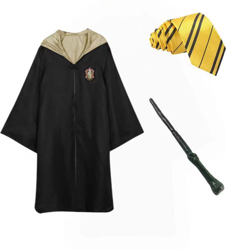Hufflepuff Magic School Acting Costume Cosplay Harris Boys Cloak Robe Halloween Christmas Cosplay