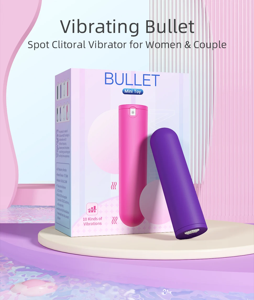 (Rose Red) Vibrator Sex Toys for Women Mini Bullet Dildo for Female 10 Speed Vibrating G Spot Clitoral Vaginal Massager Stimulator Adults Toys