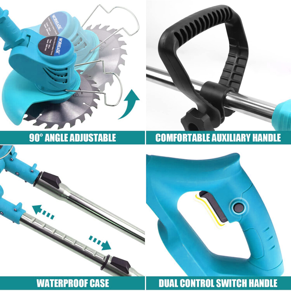 Cordless Strimmer Grass Trimmer+2Battery+Charger-Makita Compatible
