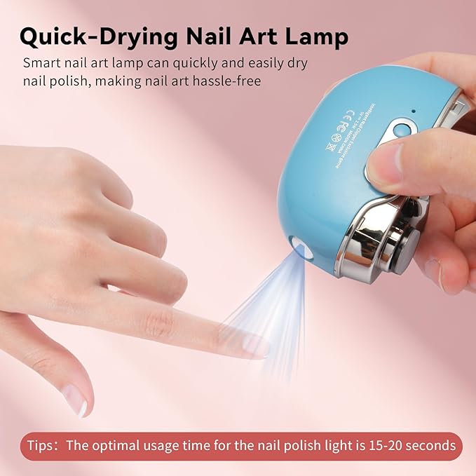 4 in 1 Electric Nail Clippers with Nail Lamp Rechargeable