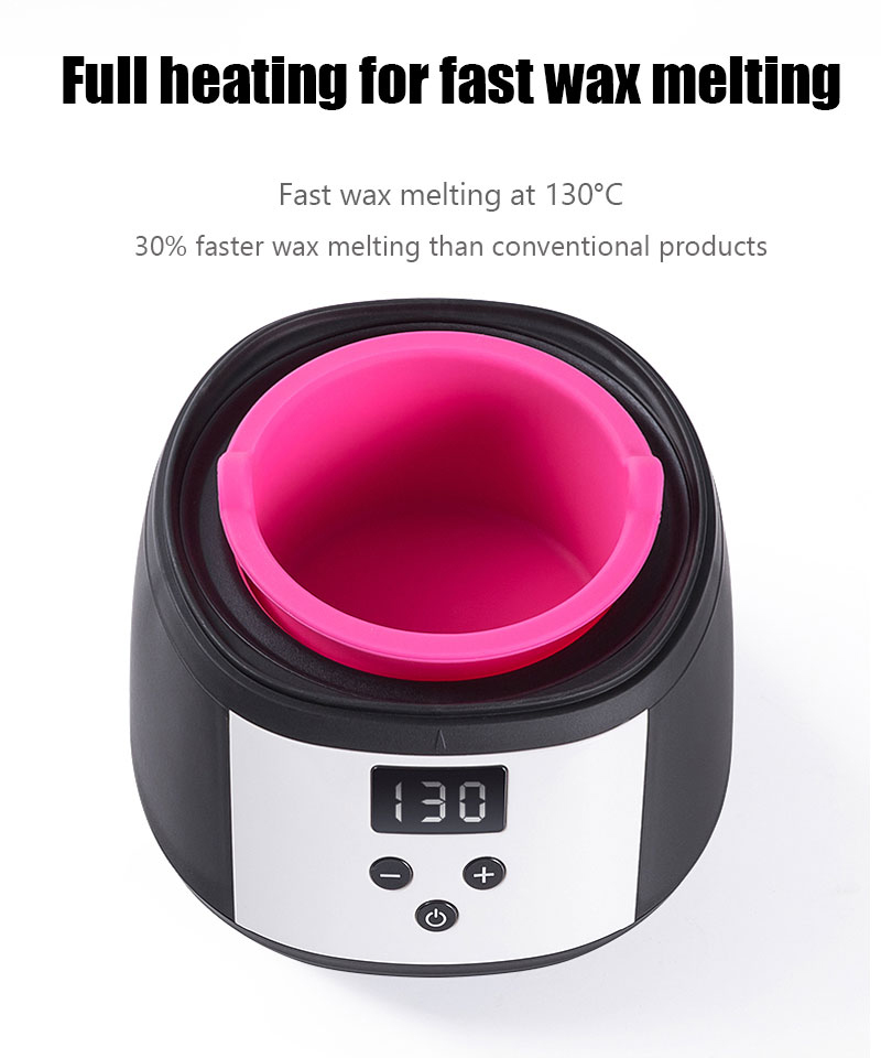 (Black Hair Removal Wax Heater) Professional Hair Removal Wax Heater Machine Wax Melting Pot Wax Melter Digital LCD  Temperature Display for Adults Beginner Home Spa or Salon