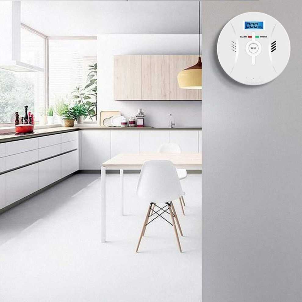 Carbon Monoxide(CO) Smoke Detector Alert Battery Operated Combination Alarm