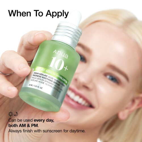 Azelaic Acid 10 Hyaluron Redness Soothing Serum 1.01 fl.oz.(30ml)Azelaicacid, Hyaluronic Acid, Non-Poreclogging
