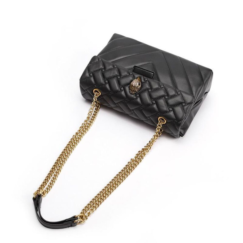 (black) Kurt Geiger Eagle Head Womens Chain Crossbody Bag