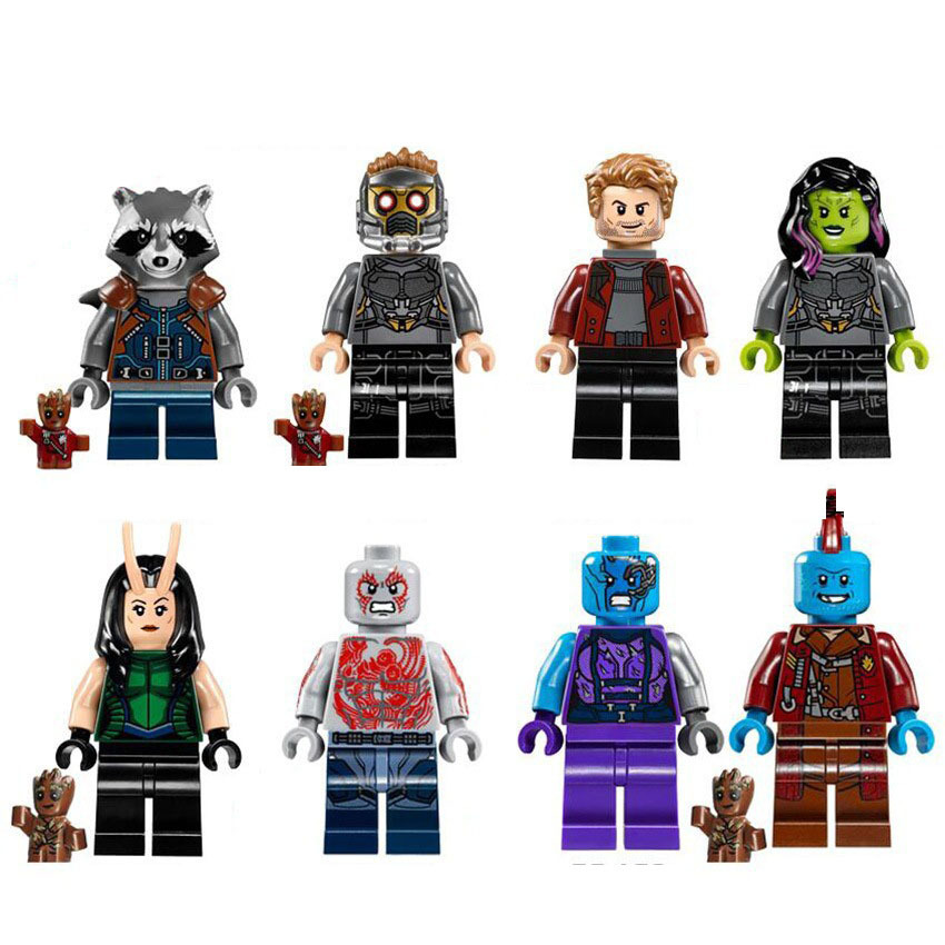 Marvel Galaxy Series Building Blocks Toy Anime Collection Mini Figures with Stand and Accessories Best Gifts for Kids