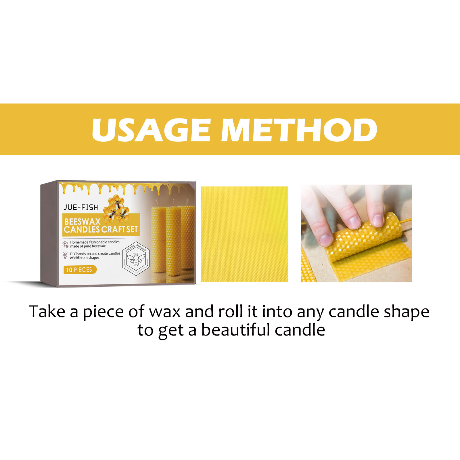 Beekeeping Foundation Sheets Natural Beeswax Sheets DIY Honey Candles Maker Beehive Nest Wax Beehoney Comb Frame Beeswax Sheets ﻿