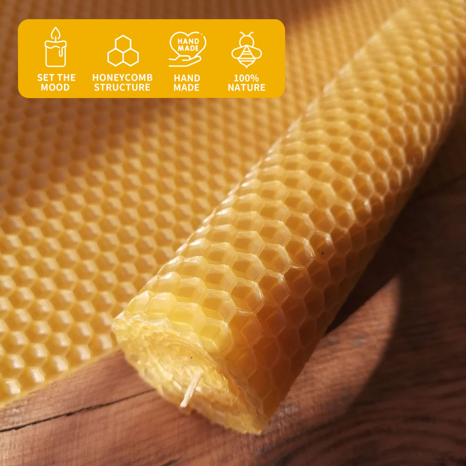 Beekeeping Foundation Sheets Natural Beeswax Sheets DIY Honey Candles Maker Beehive Nest Wax Beehoney Comb Frame Beeswax Sheets ﻿
