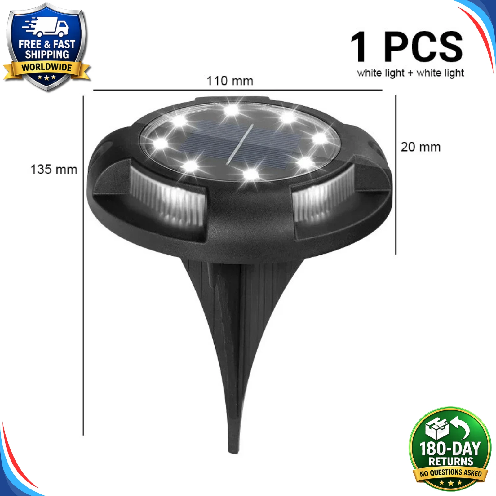 (Warm White) 4Pack Solar Ground Light 12 LED Outdoor Disk Lighting Landscape Yard Garden Lawn