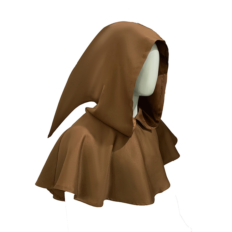 (YELLOW) Kids Medieval Grim Reaper Hooded Cloak Vampire Missionary Costume for Halloween Party Stage Roleplay