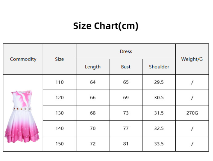 (130CM) Kitty Fairy Dress Gabby‘s Dollhouse Costume with Headband Pink Gradient Princess Outfit for Theme Party