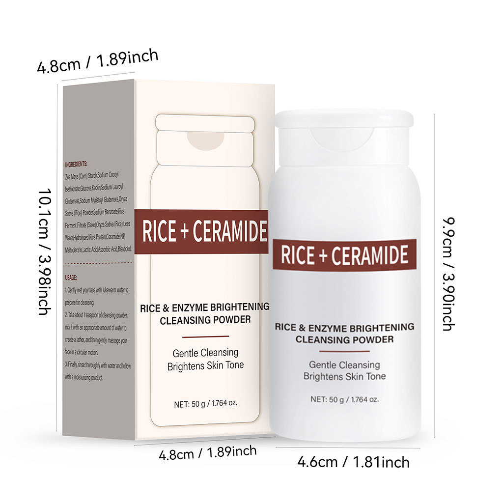 Rice Ferment Brightening Cleansing Milk With Ceramide For Gentle Pore Cleansing And Skin Nourishing Face Wash 50g
