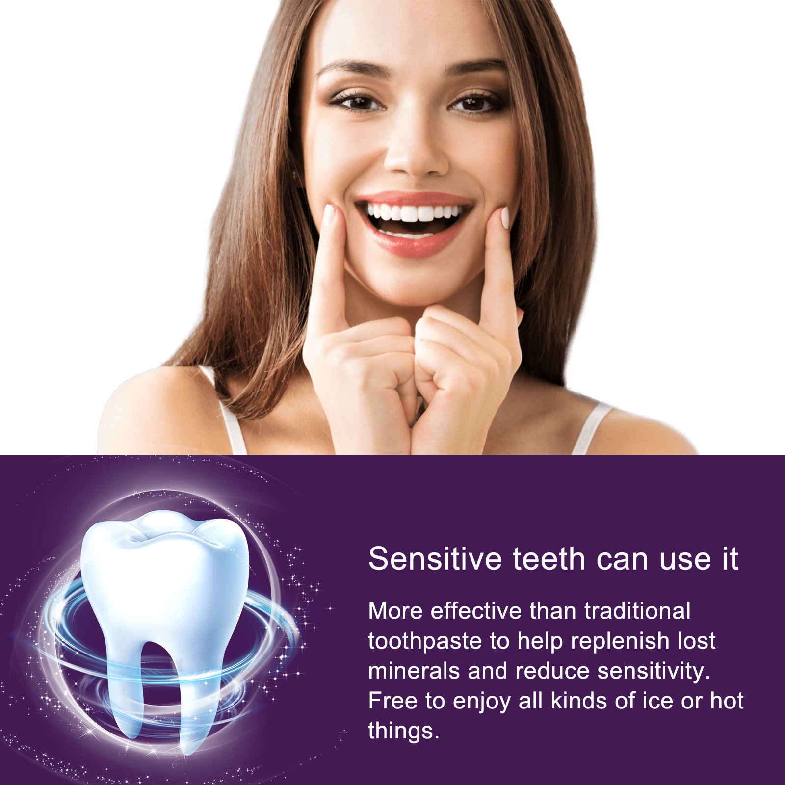 Purple Toothpaste For Gentle Whitening Stain Removal And Fresh Breath Oral Care