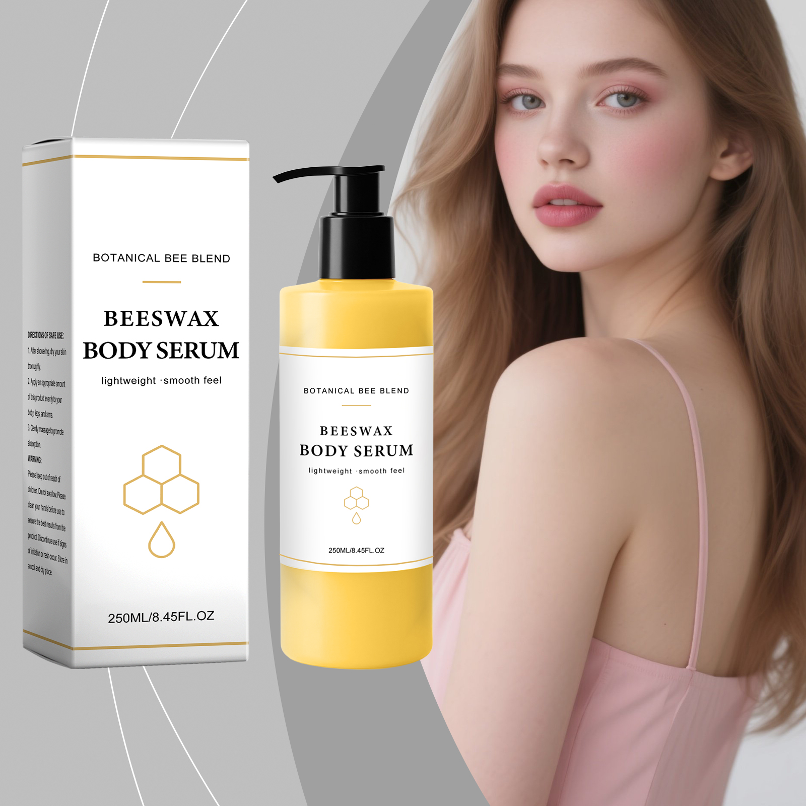Bee Wax Body Essence Mild Moisturizing Soft Skin Light Texture Easy Apply Whole Body Daily Skin Care