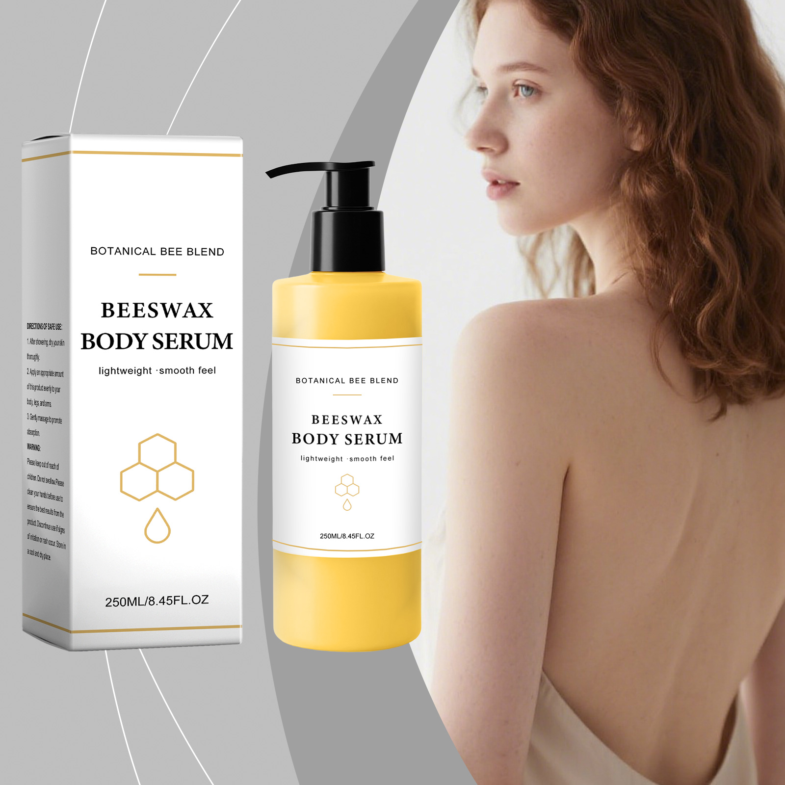 Bee Wax Body Essence Mild Moisturizing Soft Skin Light Texture Easy Apply Whole Body Daily Skin Care