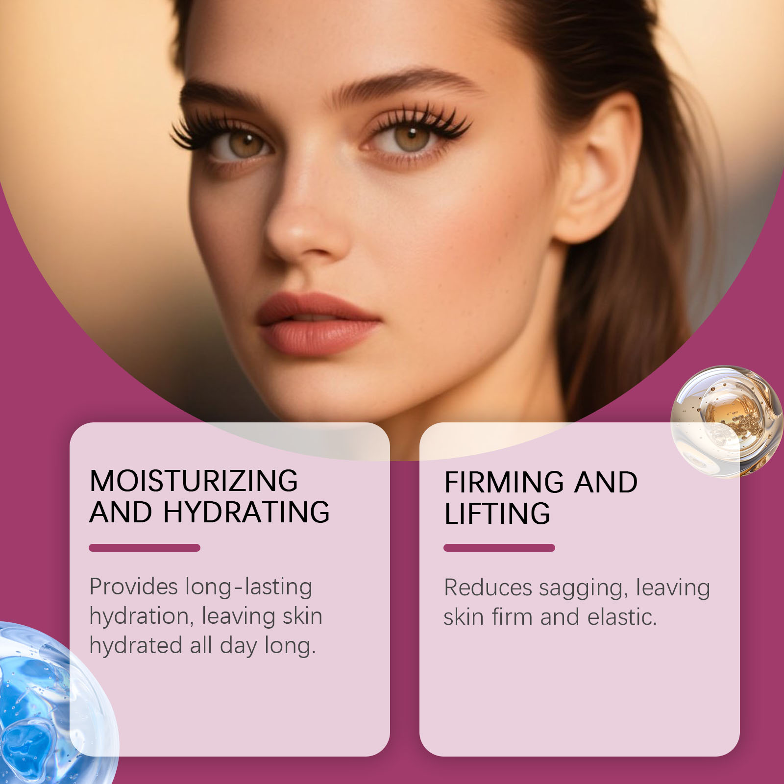 Moisturizing Cream Mild Nourishing Light Cream Texture Quick Absorb Boost Skin Elastic Bright Firm Facial Complexion Care Lotion
