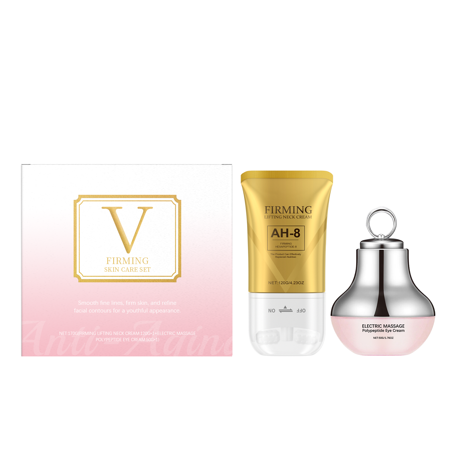 Electric Peptide Eye Neck Skin Care Set Lifting Nourishing Moisturizing Massaging Treatment For Facial Skin