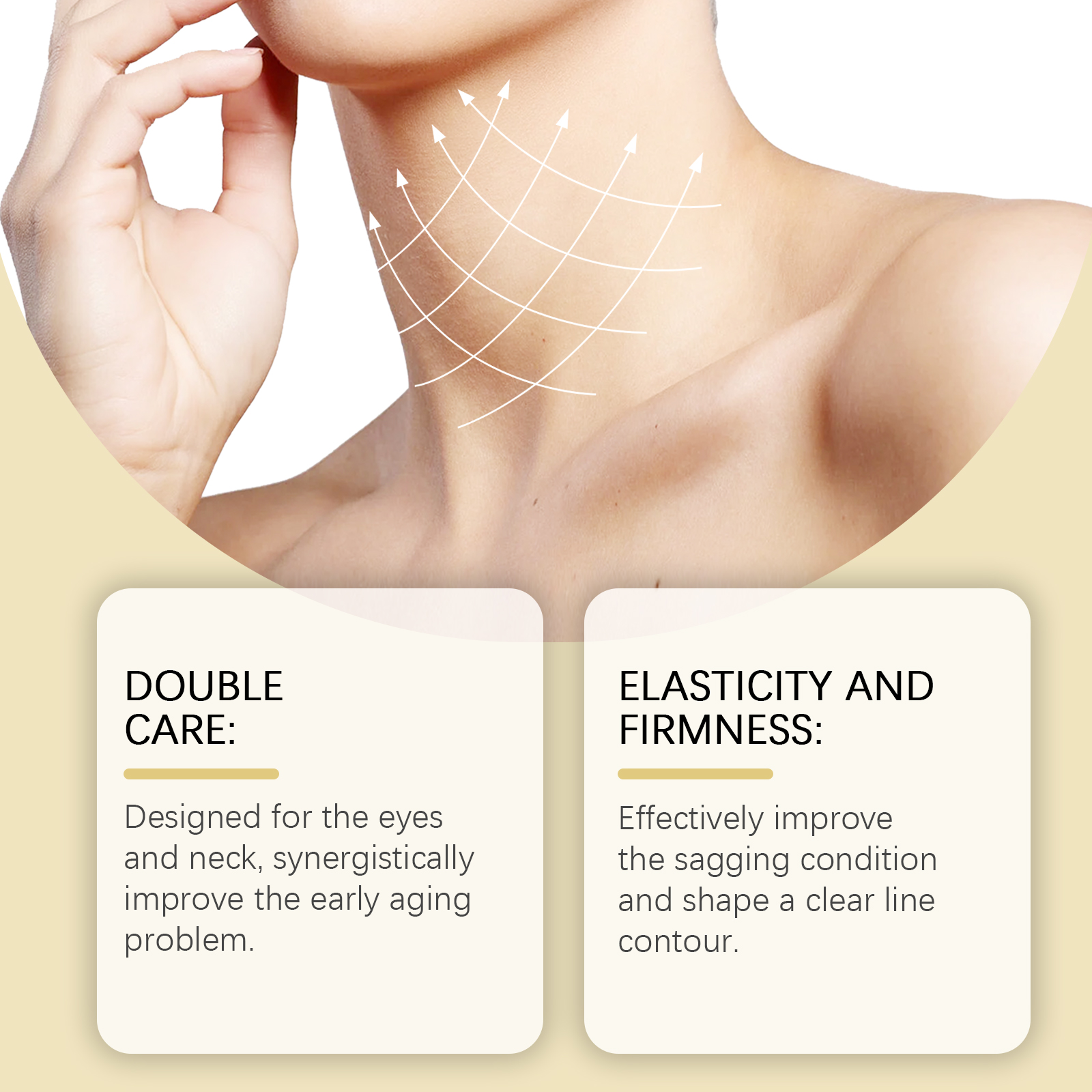 Electric Peptide Eye Neck Skin Care Set Lifting Nourishing Moisturizing Massaging Treatment For Facial Skin
