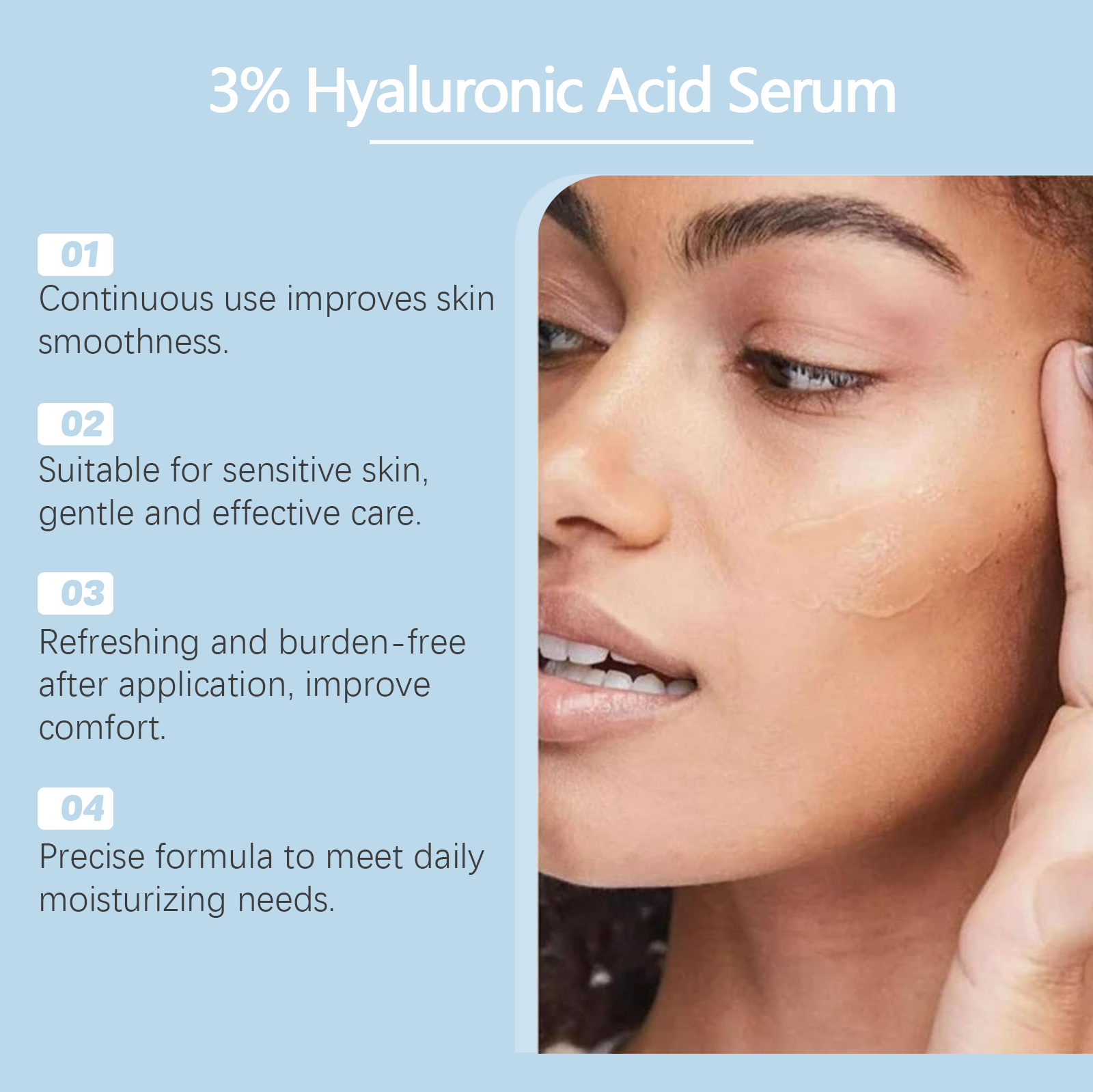 Hyaluronic Acid Moisturizing Facial Essence Nourish Soft Hydrate Brighten Smooth Skin Care Liquid Daily Use