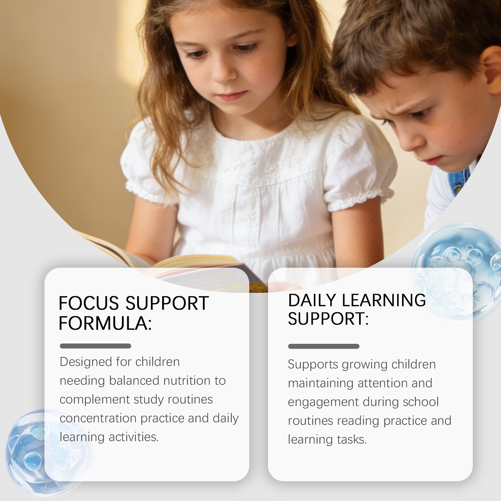 Kids Body Care Gummies Boost Study Concentration Energy Support Daily Learning Healthy Growth Supplement For School Age Children