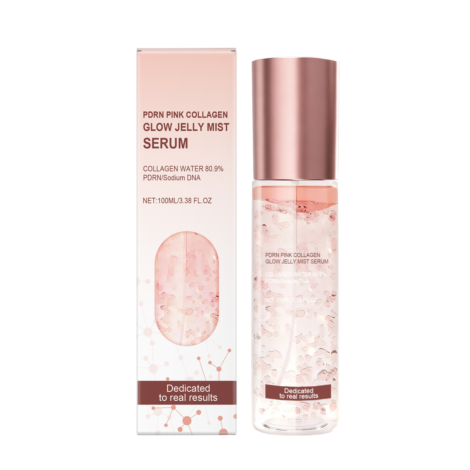 Pink Hydrating Jelly Essence Moist Cool Non Sticky Bright Soft Skin Facial Care Liquid Deep Nourish Smooth Glow