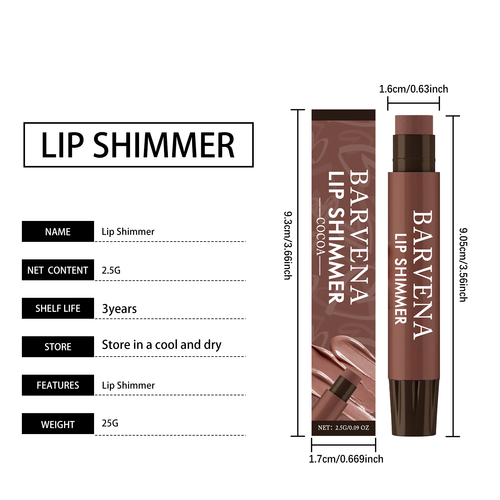 (Cocoa) Moisturizing Lip Balm Light Pink Mild Delicate Nourishing Tender Color Render Daily Hydration For Lip Skin Care