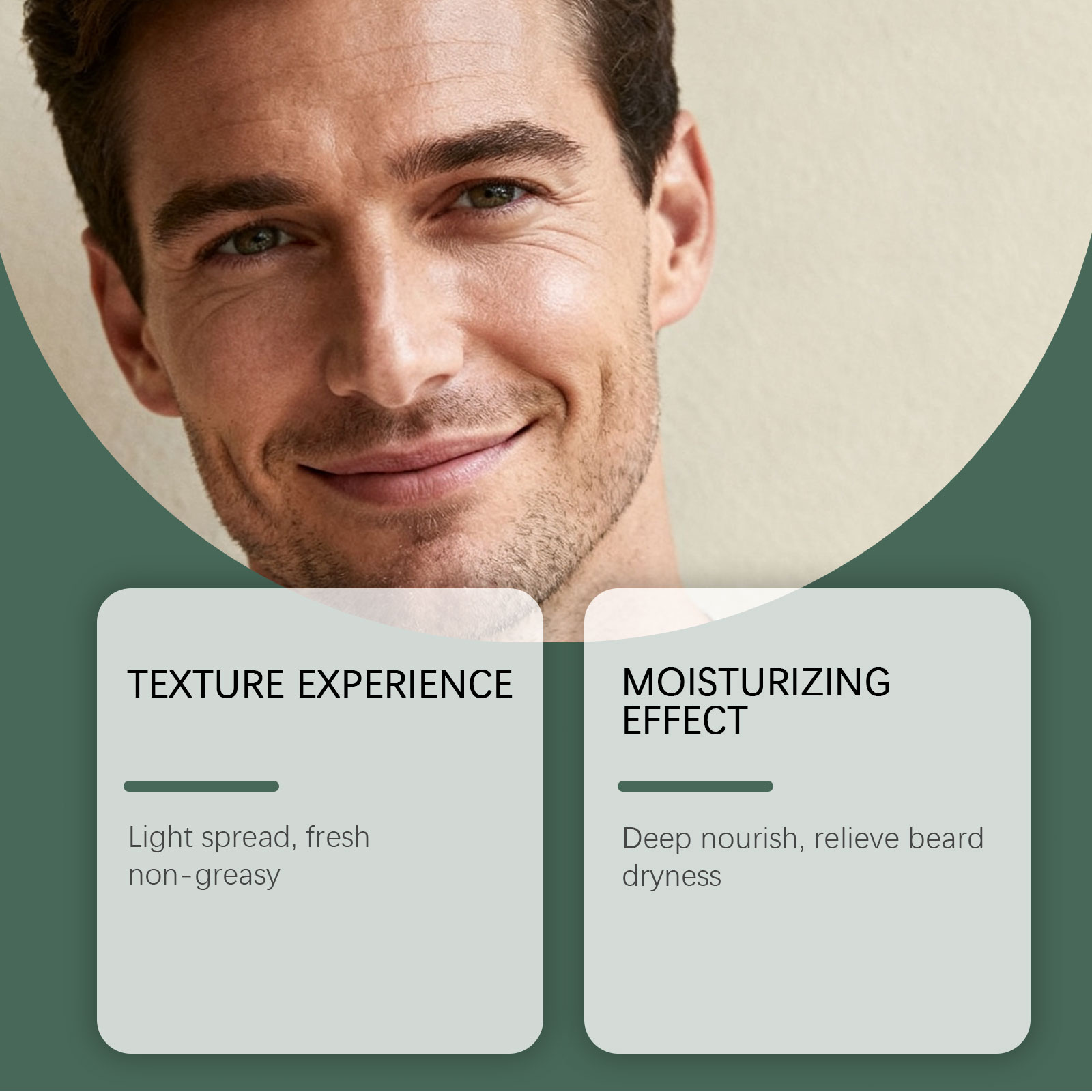 Facial Beard Care Oil Light Texture Non Greasy Fresh Hydrating Easy Daily Grooming Essence