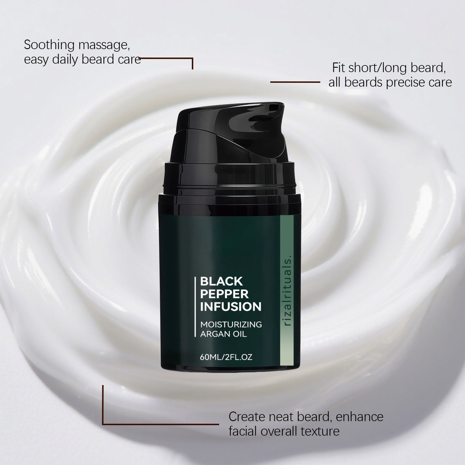Facial Beard Care Oil Light Texture Non Greasy Fresh Hydrating Easy Daily Grooming Essence