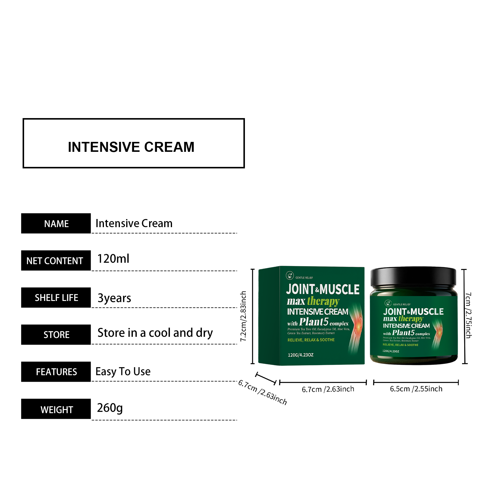 Botanical Joint Relief Cream Moisturizing Nourishing Light Smooth Gentle Comfort Daily Massage Care For Elbow Hand Skin