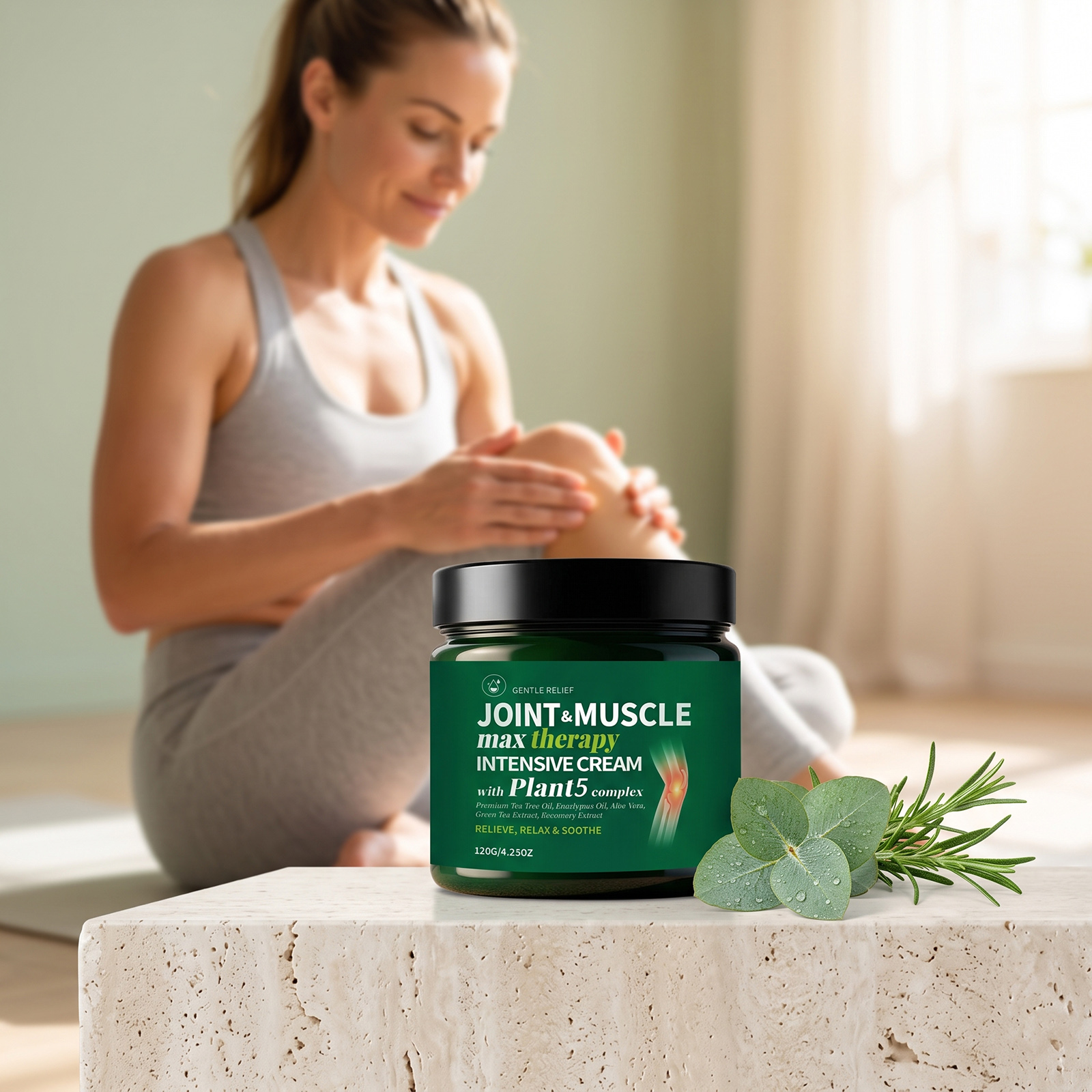 Botanical Joint Relief Cream Moisturizing Nourishing Light Smooth Gentle Comfort Daily Massage Care For Elbow Hand Skin