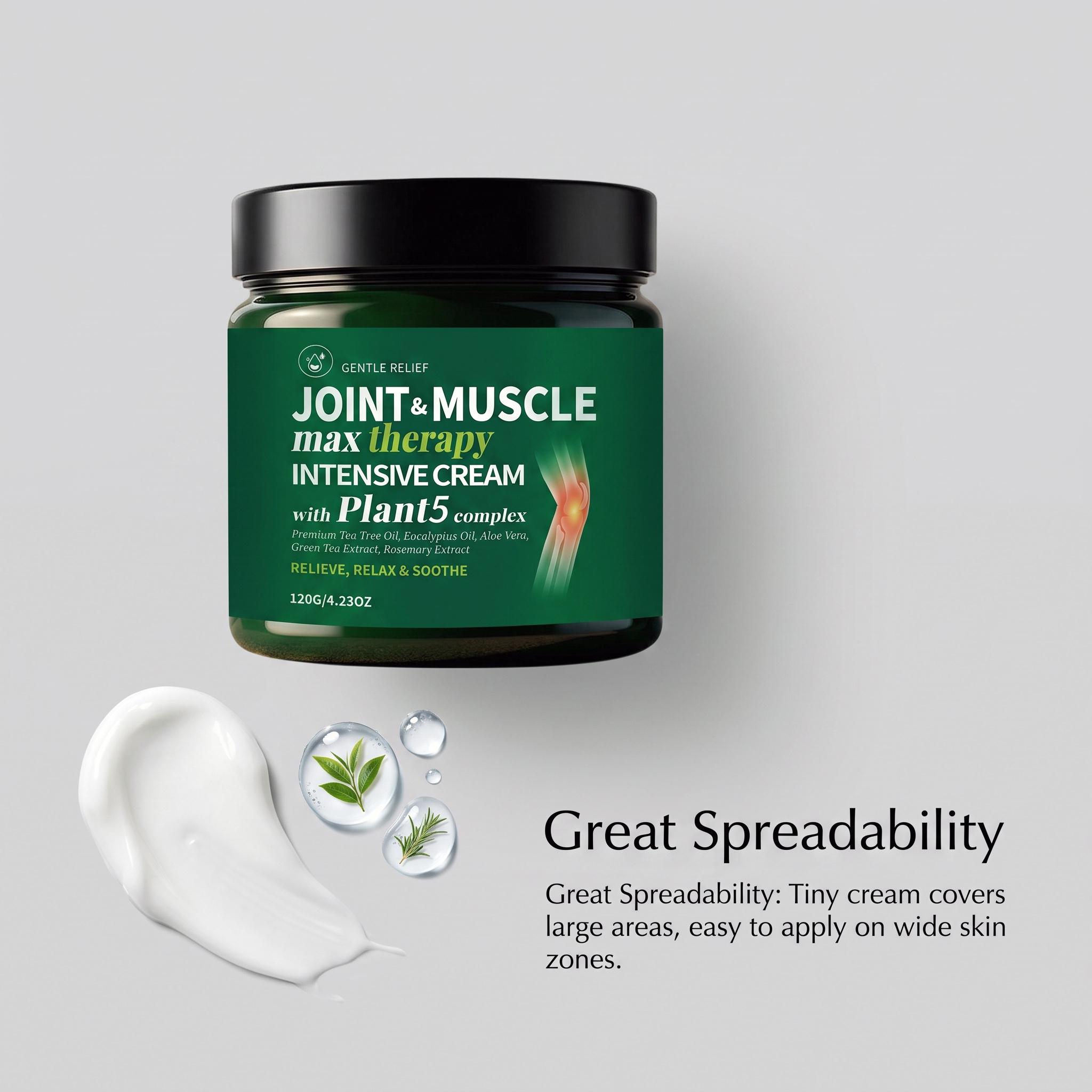 Botanical Joint Relief Cream Moisturizing Nourishing Light Smooth Gentle Comfort Daily Massage Care For Elbow Hand Skin